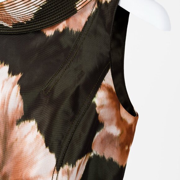 Zac Posen Floral Print Structured Neckline Dress - Picture 5 of 9